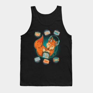 Cute fox tape deck music Tank Top